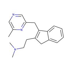 Cc1cncc(CC2=C(CCN(C)C)Cc3ccccc32)n1 ZINC000049126005