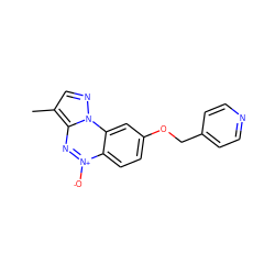 Cc1cnn2c1n[n+]([O-])c1ccc(OCc3ccncc3)cc12 ZINC000095603925