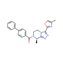 Cc1coc(-c2nnc3n2CCN(C(=O)c2ccc(-c4ccccc4)cc2)[C@@H]3C)n1 ZINC000142906572