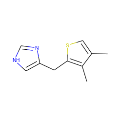 Cc1csc(Cc2c[nH]cn2)c1C ZINC000000022760