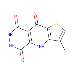 Cc1csc2c(=O)c3c(=O)[nH][nH]c(=O)c3[nH]c12 ZINC000013493865