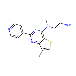 Cc1csc2c(N(C)CCN)nc(-c3ccncc3)nc12 ZINC000223683117