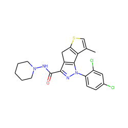 Cc1csc2c1-c1c(c(C(=O)NN3CCCCC3)nn1-c1ccc(Cl)cc1Cl)C2 ZINC000299833024