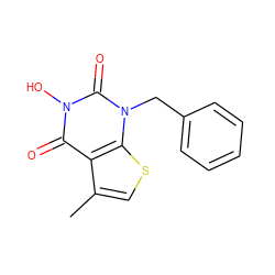 Cc1csc2c1c(=O)n(O)c(=O)n2Cc1ccccc1 ZINC000028362918