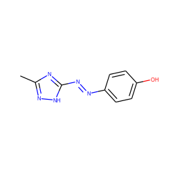 Cc1n[nH]c(N=Nc2ccc(O)cc2)n1 ZINC000253961100