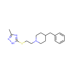 Cc1n[nH]c(SCCN2CCC(Cc3ccccc3)CC2)n1 ZINC000027563599