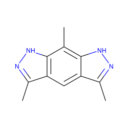 Cc1n[nH]c2c(C)c3[nH]nc(C)c3cc12 ZINC000000003931