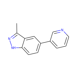 Cc1n[nH]c2ccc(-c3cccnc3)cc12 ZINC000063540170