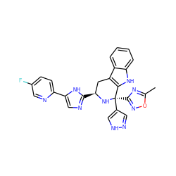 Cc1nc([C@]2(c3cn[nH]c3)N[C@@H](c3ncc(-c4ccc(F)cn4)[nH]3)Cc3c2[nH]c2ccccc32)no1 ZINC000473126573