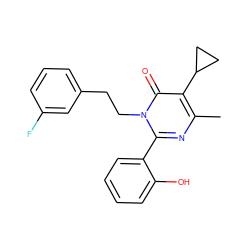 Cc1nc(-c2ccccc2O)n(CCc2cccc(F)c2)c(=O)c1C1CC1 ZINC000028523718