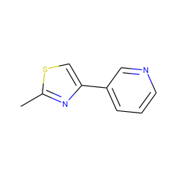 Cc1nc(-c2cccnc2)cs1 ZINC000000074822