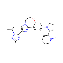 Cc1nc(-c2cn3c(n2)-c2ccc(N4CCC[C@@H]4[C@@H]4CCCCN4C)cc2OCC3)n(C(C)C)n1 ZINC000204426180