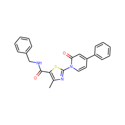 Cc1nc(-n2ccc(-c3ccccc3)cc2=O)sc1C(=O)NCc1ccccc1 ZINC000103230877