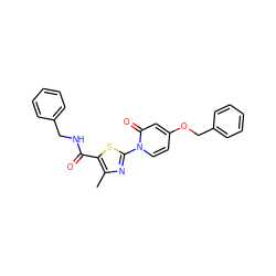 Cc1nc(-n2ccc(OCc3ccccc3)cc2=O)sc1C(=O)NCc1ccccc1 ZINC000103230879