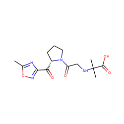 Cc1nc(C(=O)[C@@H]2CCCN2C(=O)CNC(C)(C)C(=O)O)no1 ZINC000028823298