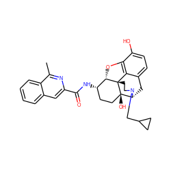 Cc1nc(C(=O)N[C@H]2CC[C@@]3(O)[C@H]4Cc5ccc(O)c6c5[C@@]3(CCN4CC3CC3)[C@H]2O6)cc2ccccc12 ZINC000096913985