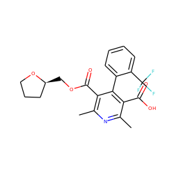 Cc1nc(C)c(C(=O)OC[C@H]2CCCO2)c(-c2ccccc2C(F)(F)F)c1C(=O)O ZINC000653792000