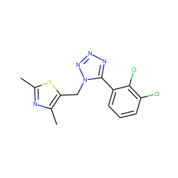 Cc1nc(C)c(Cn2nnnc2-c2cccc(Cl)c2Cl)s1 ZINC000034634543