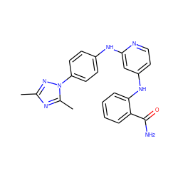 Cc1nc(C)n(-c2ccc(Nc3cc(Nc4ccccc4C(N)=O)ccn3)cc2)n1 ZINC000169330395