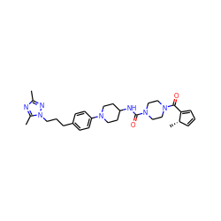 Cc1nc(C)n(CCCc2ccc(N3CCC(NC(=O)N4CCN(C(=O)C5=CC=C[C@@H]5C)CC4)CC3)cc2)n1 ZINC000169703277