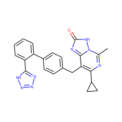 Cc1nc(C2CC2)c(Cc2ccc(-c3ccccc3-c3nnn[nH]3)cc2)c2nc(=O)[nH]n12 ZINC000013737975