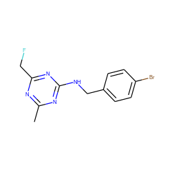 Cc1nc(CF)nc(NCc2ccc(Br)cc2)n1 ZINC000103295159