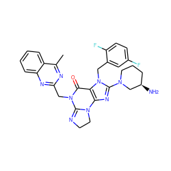 Cc1nc(CN2C(=O)c3c(nc(N4CCC[C@@H](N)C4)n3Cc3cc(F)ccc3F)N3CCN=C23)nc2ccccc12 ZINC000169701443