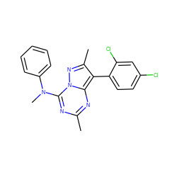 Cc1nc(N(C)c2ccccc2)n2nc(C)c(-c3ccc(Cl)cc3Cl)c2n1 ZINC000013804995