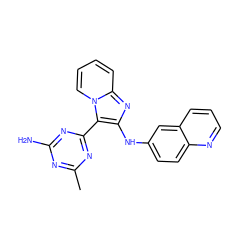 Cc1nc(N)nc(-c2c(Nc3ccc4ncccc4c3)nc3ccccn23)n1 ZINC000168410086