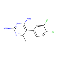 Cc1nc(N)nc(N)c1-c1ccc(Cl)c(Cl)c1 ZINC000000001723