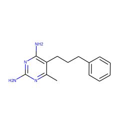 Cc1nc(N)nc(N)c1CCCc1ccccc1 ZINC000013283435