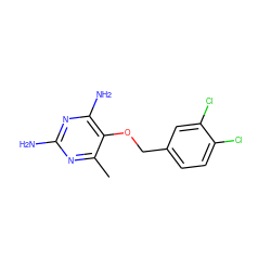 Cc1nc(N)nc(N)c1OCc1ccc(Cl)c(Cl)c1 ZINC000013532467