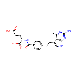 Cc1nc(N)nc2[nH]cc(CCc3ccc(C(=O)N[C@@H](CCC(=O)O)C(=O)O)cc3)c12 ZINC000003874328