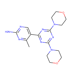 Cc1nc(N)ncc1-c1nc(N2CCOCC2)nc(N2CCOCC2)n1 ZINC000115825205