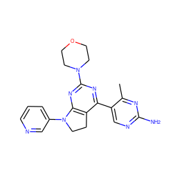 Cc1nc(N)ncc1-c1nc(N2CCOCC2)nc2c1CCN2c1cccnc1 ZINC000118765592