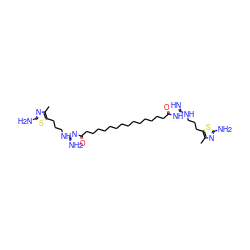 Cc1nc(N)sc1CCCNC(=N)NC(=O)CCCCCCCCCCCCCCC(=O)/N=C(\N)NCCCc1sc(N)nc1C ZINC000095556439