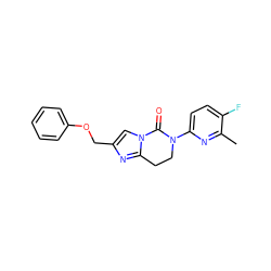 Cc1nc(N2CCc3nc(COc4ccccc4)cn3C2=O)ccc1F ZINC000203783584