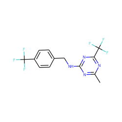 Cc1nc(NCc2ccc(C(F)(F)F)cc2)nc(C(F)(F)F)n1 ZINC000103283034