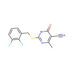 Cc1nc(SCc2cccc(F)c2F)[nH]c(=O)c1C#N ZINC000147367277