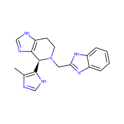 Cc1nc[nH]c1[C@H]1c2nc[nH]c2CCN1Cc1nc2ccccc2[nH]1 ZINC000067674810