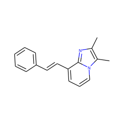 Cc1nc2c(/C=C/c3ccccc3)cccn2c1C ZINC000013760956