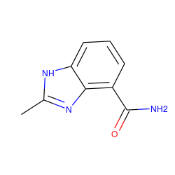 Cc1nc2c(C(N)=O)cccc2[nH]1 ZINC000000006559