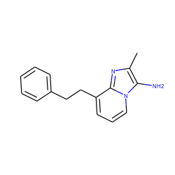 Cc1nc2c(CCc3ccccc3)cccn2c1N ZINC000013760954