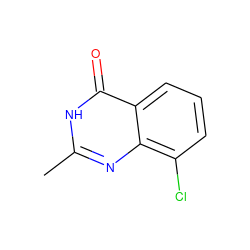 Cc1nc2c(Cl)cccc2c(=O)[nH]1 ZINC000015021407