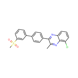 Cc1nc2c(Cl)cccc2nc1-c1ccc(-c2cccc(S(C)(=O)=O)c2)cc1 ZINC000049068963