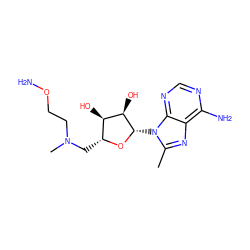 Cc1nc2c(N)ncnc2n1[C@@H]1O[C@H](CN(C)CCON)[C@@H](O)[C@H]1O ZINC000040379157