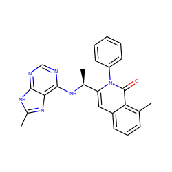 Cc1nc2c(N[C@@H](C)c3cc4cccc(C)c4c(=O)n3-c3ccccc3)ncnc2[nH]1 ZINC000088345854