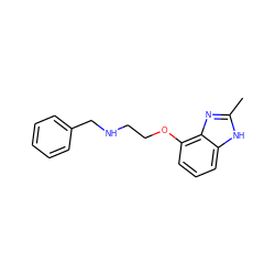 Cc1nc2c(OCCNCc3ccccc3)cccc2[nH]1 ZINC000026576445