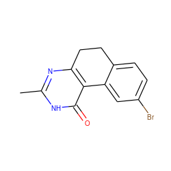 Cc1nc2c(c(=O)[nH]1)-c1cc(Br)ccc1CC2 ZINC000013832468