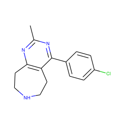 Cc1nc2c(c(-c3ccc(Cl)cc3)n1)CCNCC2 ZINC000029126090